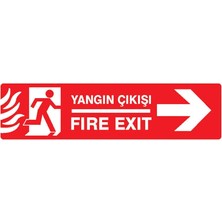 Ekstrafix 5 Adet Yangın Çıkışı-Sağ Pvc Yönlendirme Levhası 7 cm x 24,5 cm