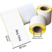 4 Adet Eco Termal Hotmelt Barkod Etiketi 80 mm x 40 mm 4 Rulo (2.000 Adet)