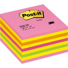 3m Post-It 2028NP Yapışkanlı Not Kağıdı 76 mm x 76 mm Gökkuşağı Pembe Renkler 450 Yaprak