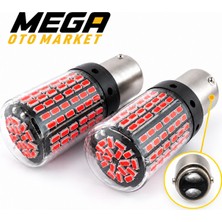 Mega Oto Market 12V 1016 144 LED Kırmızı Oto Ampul 2 Adet – Stop, Fren ve Sinyal LED Lambası