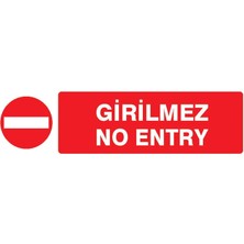 Ekstrafix 4 Adet Girilmez Pvc Uyarı Levhası 7 cm x 24,5 cm