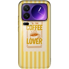 LOTUS GOLD Xiaomi 17 Pro Max Uyumlu Coffee Lover Desenli Şeffaf Telefon Kılıfı