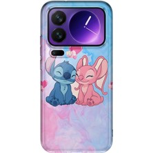 LOTUS GOLD Xiaomi 17 Pro Max Uyumlu Angel ve Stich Desenli Şeffaf Telefon Kılıfı