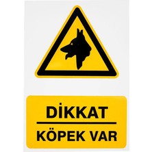 Ekstrafix 5 Adet Dikkat Köpek Var Pvc Uyarı Levhası 16 cm x 24 cm
