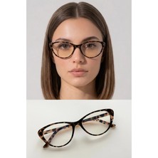 Bappir Lucy Cat Eye Leopar Mavi Işık Korumalı Şeffaf Gözlük