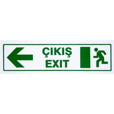 Ekstrafix 5 Adet Çıkış-Sol Pvc Yönlendirme Levhası 7 cm x 24,5 cm