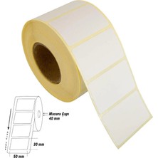 4 Adet Tanex Eco Termal Barkod Etiketi 50 mm x 30 mm 4 Rulo