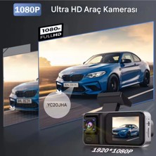 Eco Lounge A-98 Wifi Full Hd 3 Kameralı Araç Içi Güvenlik Kamerası + Park Modu Kablosu Ön-Arka-Iç Kayıt,dashcam