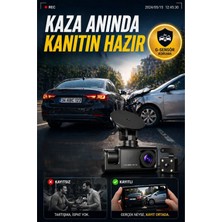Eco Lounge Wifi 1080P 3 Kameralı Araç Içi Kamera LCD Ekranlı Gece Görüşlü G Sensörlü Geniş Açılı