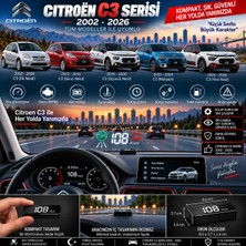 Bowie Citroën C3 2002-2026 Modeller Için Head Up Display Hayalet Gösterge Ekranı Ön Cam Hız Göstergesi