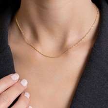 Bayar Gold 14 Ayar Altın Singapur Zincir Kolye