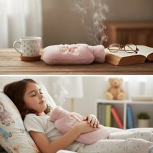 Eco Lounge Mutlu Robot Hayvan Figürlü Pembe Peluş Sıcak Su Torbası 1 Lt – Yumuşak Kılıf, Uzun Süre Sıcak Tutan Termal Su Torbası BX40