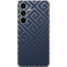 LOTUS GOLD Samsung Galaxy S25 Uyumlu Şekiller Desenli Şeffaf Telefon Kılıfı