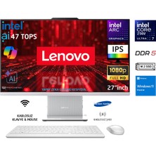 Lenovo Ideacentre 27ILL11 Intel Core U7-256V (Yapay Zeka DESTEKLI)16GB 512GB 27"fhd W11 Home Beyaz Ai-Powered Aio Bilgisayar Prestij