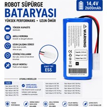 İnfostar Tefal Smart Force Essential: RG6825, RG6875 Uyumlu Robot Süpürge Bataryası 14.4V 2600MAH Li-Ion