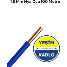 Yeşim kablo ve Asansör marketim Yeşim Kablo 1,5 mm Nya Cca Mavi Renk Kablo 100 Metre