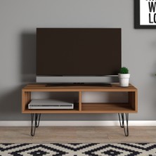 Monte Sehpa Fiona TV Sehpası Minimalist Tasarım Ceviz Renk Suntalam Malzeme 90 cm Genişlik