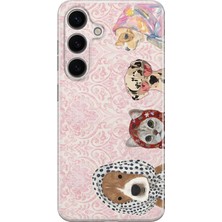 LOTUS GOLD Samsung Galaxy M34 Uyumlu Sevimli Köpekler Desenli Şeffaf Telefon Kılıfı