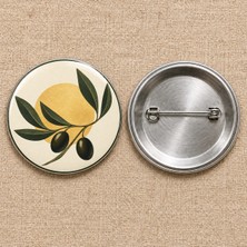 FikArt Zeytin Dalında Barış | Filistin Temalı 58 mm Iğneli Rozet