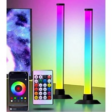 Gaman 2'li Set Bluetooth Rgb LED Işık Çubuğu USB Kablolu Masaüstü Ambiyans ve Monitör Oyuncu Aydınlatması