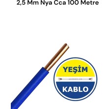 Yeşim kablo ve Asansör marketim Yeşim Kablo 2,5 mm Nya Cca Mavi Renk Kablo 100 Metre