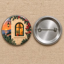 FikArt Evimin Işığı | Filistin Temalı 58 mm Iğneli Rozet
