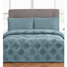 Özdilek Trendy Embos Çift Kişilik Battaniye (220X240)-ART Deco Atlantik Yeşil Yeni
