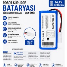 İnfostar Ilıfe A7 Uyumlu Robot Süpürge Bataryası 14.4V 3200MAH Li-Ion