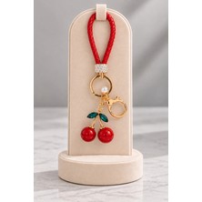 Mdm Style Anahtarlık ve Charm Kiraz Figürlü Kırmızı Dekoratif