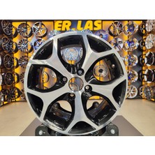 R1 Jant 4 Adet R1-547 6*14 4*100 ET35 Black Mack Jant Yenilenmiş (Takım)
