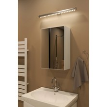 Septemius Tek Kapaklı Aynalı Beyaz 60 cm Banyo Dolabı