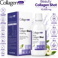 Collagen Forte Platinum 5 Tip Sıvı Kolajen (Collagen Shot) 500ML, Biotin, Vitamin B12, Vitamin C, Bakır, Retinol & Çinko