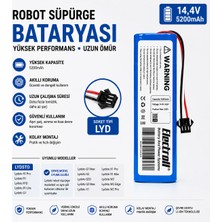 İnfostar Lenovo T1  Uyumlu Robot Süpürge Bataryası 14.4V 5200MAH Li-Ion