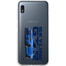 LOTUS GOLD Samsung Galaxy A10 Uyumlu Araba Desenli Şeffaf Telefon Kılıfı