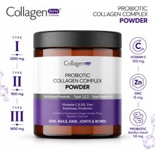 Collagen Forte Platinum Hyaluronic Acid, Biotin & Collagen Complex Powder 300gr Çilek Aromalı