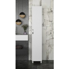 Septemius Mimoza Modern 5 Raflı Çok Amaçlı Banyo Dolabı Kapaklı Organizer Dolap