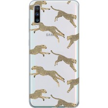 LOTUS GOLD Samsung Galaxy A50/A30S Uyumlu Leopar Desenli Şeffaf Telefon Kılıfı