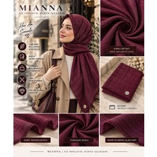 Mianna Pamuk Eşarp Bordo – 100X100 cm – Başta Kayma Yapmaz – 4 Mevsim Kullanım
