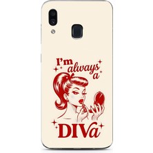 LOTUS GOLD Samsung Galaxy A20/A30 Uyumlu Diva Desenli Şeffaf Telefon Kılıfı