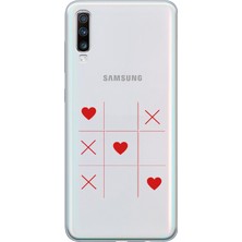 LOTUS GOLD Samsung Galaxy A50/A30S Uyumlu Kalp Desenli Şeffaf Telefon Kılıfı