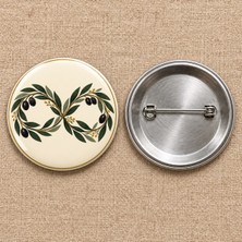 FikArt Sonsuz Zeytin | Filistin Temalı 58 mm Iğneli Rozet
