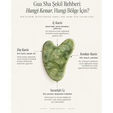 The Longevity Co Doğal Yeşim Taşı Gua Sha – Yüz & Boyun Masaj Taşı | Çene Hattı ve Cilt Bakım Aparatı