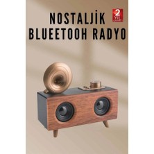 Eco Lounge Nostaljik Radyo Bluetooth Bağlantılı Şarjlı Yüksek Ses Kaliteli Yeni Nesil