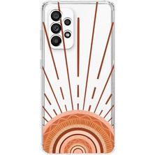 LOTUS GOLD Samsung Galaxy A33 Uyumlu Güneş Desenli Şeffaf Telefon Kılıfı