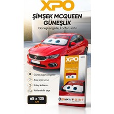 Midkan Premium Oto Araç Kırmızı Şimşek Göz Oto Güneşlik Güneş Koruyucu Metalize Oto Güneşliği 65X135