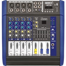 Midex MP-700 Power Mikser Amfi 2 x 350W 4 Kanal DSP Efekt EQ Yüksek Performanslı