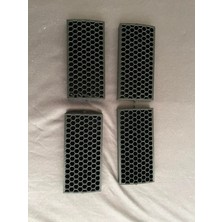 Print Zone Volkswagen Golf 4 Uyumlu Petek Havalandırma Izgarası - 4'lü Set Ön Konsol Havalandırma Kapağı