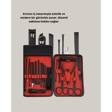 Eco Lounge Şık Kutu Tasarımlı 17 Parça Manikür Pedikür Seti Dayanıklı ve Hijyenik