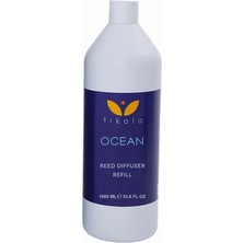 Tikala Bambu Çubuklu Oda Kokusu Kristal Yenileme Likiti Okyanus - 1000 ml | Lüks Ev Parfümü Refill - Yedek