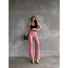 Nido Moda Beli Kemerli Keten Pantolon